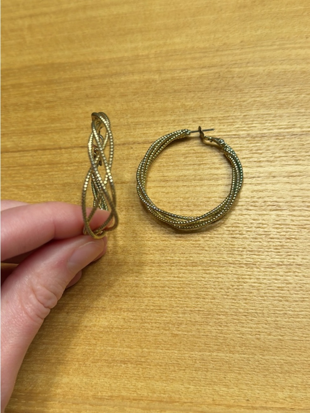 Gold-Tone Multi-Strand Hoop Earrings - Women Jewelry